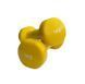 Гантель для фитнеса с виниловым покрытием Generation Fintess FF51D3B-1kg (желтая) FF51D3B-1kg yellow фото 3