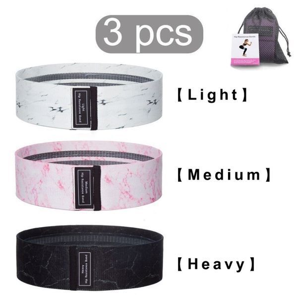 Набір тканинних еспандерів Generation Fitness Hip Resistance Band 3 шт (мармуровий) HRB Marble фото