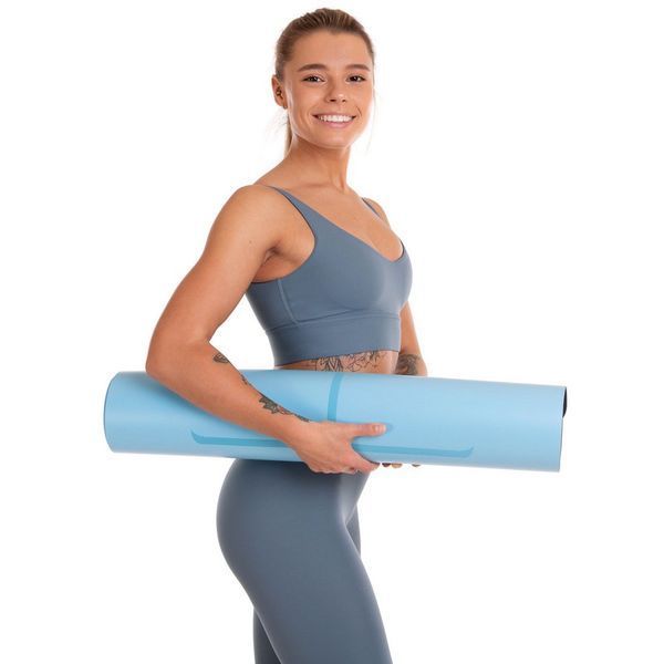 Мат для йоги Generation Fitness 183х68х0,6 см светло-синий FF22D2C Light Blue фото