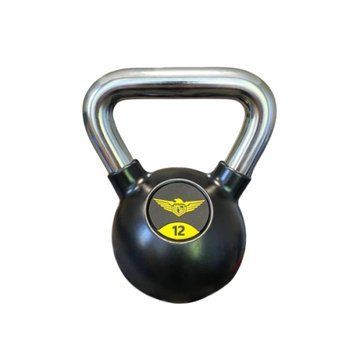 Обрезиненная гиря 12 кг Generation Fitness FS-21-12GR (ручки - хром) FS-21-12GR фото
