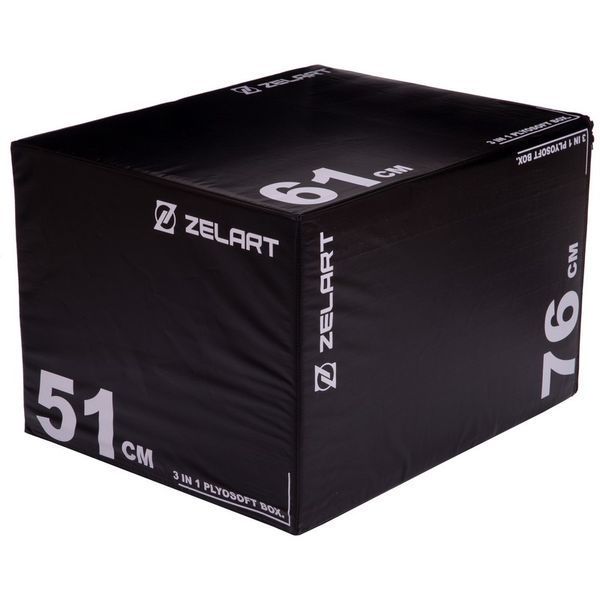 Пліометричний бокс (тумба для кросфіту) Zelart TA-3277 Plyobox Record 51-61-76см TA-3277 фото