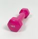 Гантель для фитнеса с виниловым покрытием Generation Fitness FF51D3A-1kg (розовый) FF51D3A-1kg (pink) фото 7