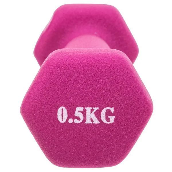 Гантель для фітнесу з неопреновим покриттям Generation Fitness FF51D4A-0.5kg (рожевий) FF51D4A-0.5kg pink фото