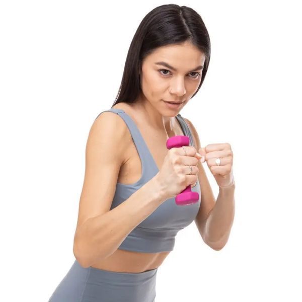 Гантель для фітнесу з неопреновим покриттям Generation Fitness FF51D4A-0.5kg (рожевий) FF51D4A-0.5kg pink фото