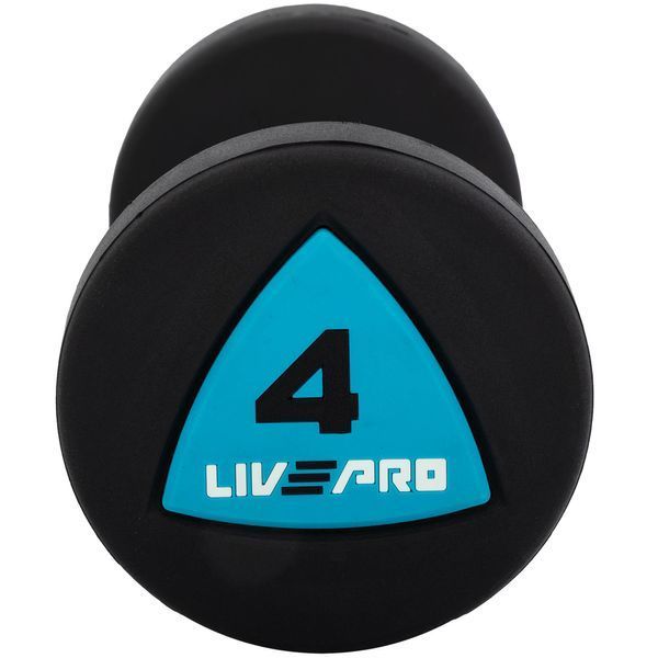 Гантелі з поліуретановим покриттям 4 кг LiveUp 2 шт LP8002-4 фото