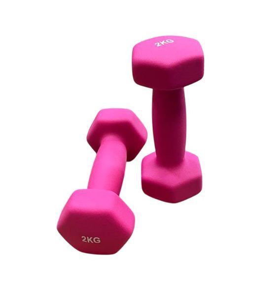 Гантель для фитнеса с неопреновым покрытием Generation Fitness FF51D4A-2kg (горячо-розовый) FF51D4A-2kg hot pink фото