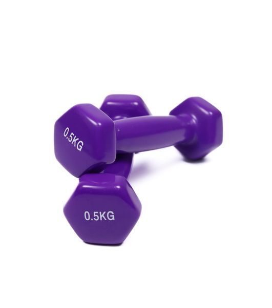 Гантель для фитнеса с виниловым покрытием Generation Fitness FF51D3A-0.5kg (фиолетовый) FF51D3A-0.5kg violet фото