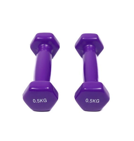 Гантель для фитнеса с виниловым покрытием Generation Fitness FF51D3A-0.5kg (фиолетовый) FF51D3A-0.5kg violet фото