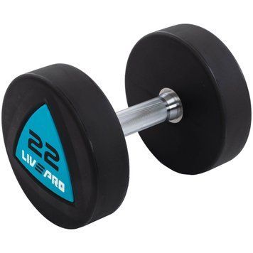 Гантели с полиуретановым покрытием 22 кг LiveUp 2 шт LP8002-22 фото