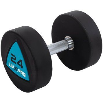Гантели с полиуретановым покрытием 24 кг LiveUp 2 шт LP8002-24 фото