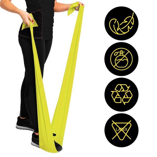 Стрічка-еспандер 9-12 кг 200х15х0.5 см M yellow Generation Fitness M yellow фото