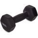 Гантель для фітнесу з неопреновим покриттям Generation Fitness FF51D4A-3kg (чорний) FF51D4A-3kg black фото 1