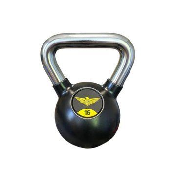 Обгумована гиря 16 кг Generation Fitness FS-21-16GR (ручки - хром) FS-21-16GR фото