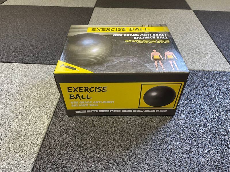 М'яч для фітнесу Generation Fitness Anti-Burst FF-75 Black з насосом FF-75 Black фото