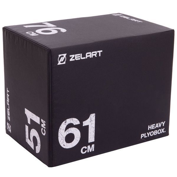 Пліометричний бокс (тумба для кросфіту) Zelart TA-3275 Anti-slip Plyobox Record 51-61-76см TA-3275 фото