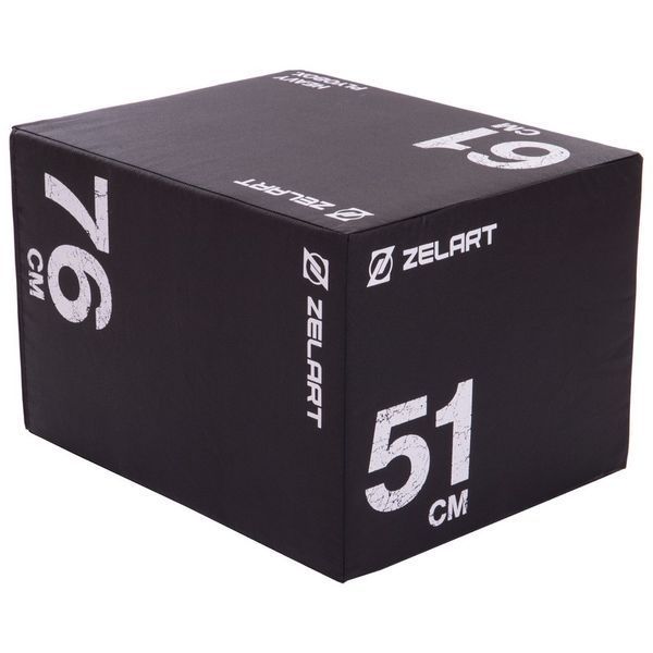 Пліометричний бокс (тумба для кросфіту) Zelart TA-3275 Anti-slip Plyobox Record 51-61-76см TA-3275 фото